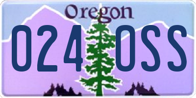 OR license plate 024OSS