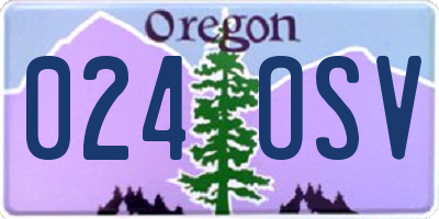 OR license plate 024OSV