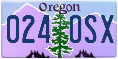 OR license plate 024OSX