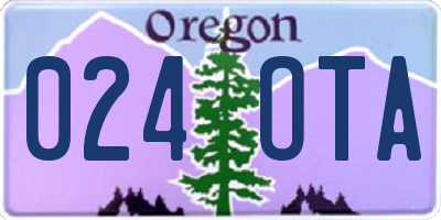 OR license plate 024OTA