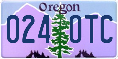OR license plate 024OTC