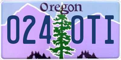 OR license plate 024OTI