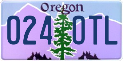 OR license plate 024OTL