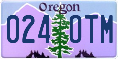 OR license plate 024OTM