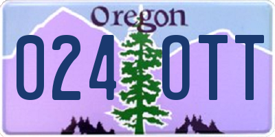 OR license plate 024OTT