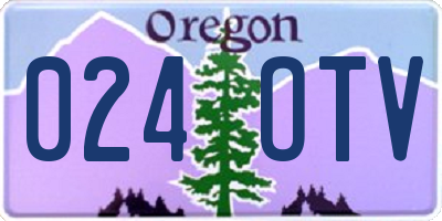OR license plate 024OTV