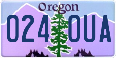 OR license plate 024OUA