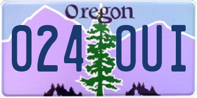 OR license plate 024OUI