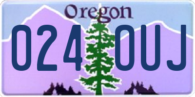 OR license plate 024OUJ