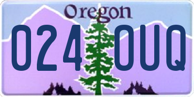 OR license plate 024OUQ