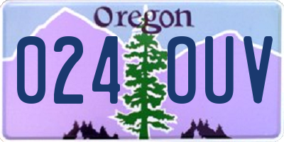 OR license plate 024OUV