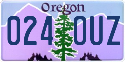 OR license plate 024OUZ