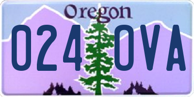 OR license plate 024OVA