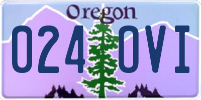 OR license plate 024OVI