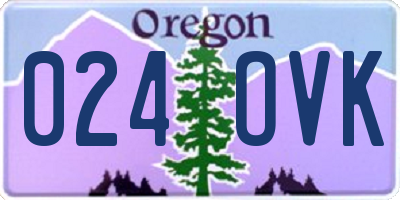OR license plate 024OVK