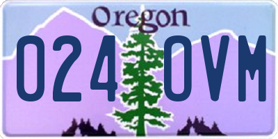 OR license plate 024OVM