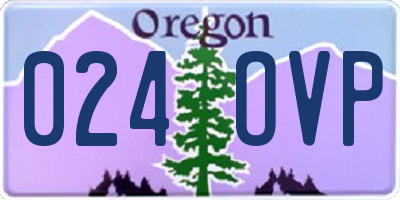 OR license plate 024OVP