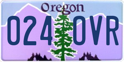 OR license plate 024OVR