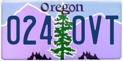 OR license plate 024OVT