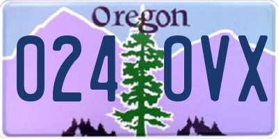 OR license plate 024OVX
