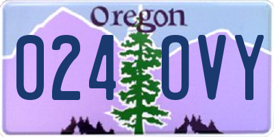 OR license plate 024OVY