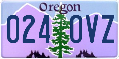 OR license plate 024OVZ