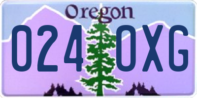OR license plate 024OXG