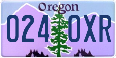 OR license plate 024OXR