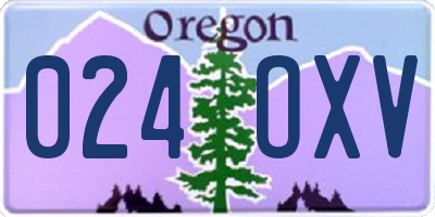 OR license plate 024OXV