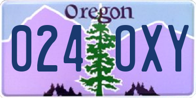 OR license plate 024OXY