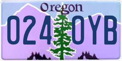 OR license plate 024OYB