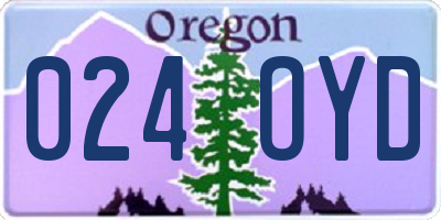 OR license plate 024OYD