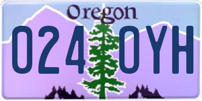 OR license plate 024OYH
