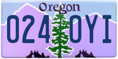 OR license plate 024OYI