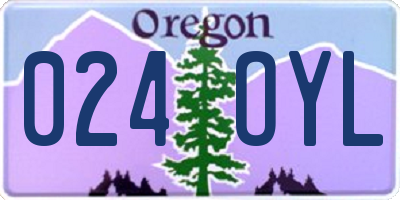 OR license plate 024OYL