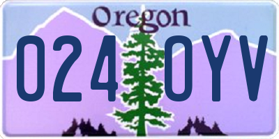 OR license plate 024OYV