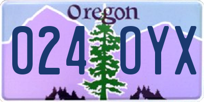 OR license plate 024OYX