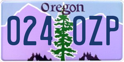 OR license plate 024OZP