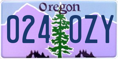 OR license plate 024OZY