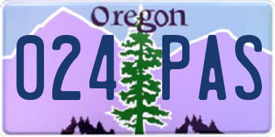 OR license plate 024PAS