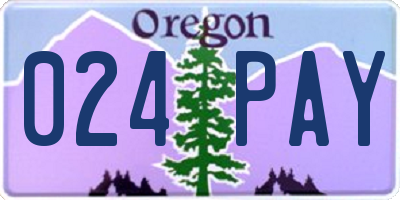 OR license plate 024PAY
