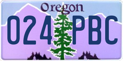 OR license plate 024PBC