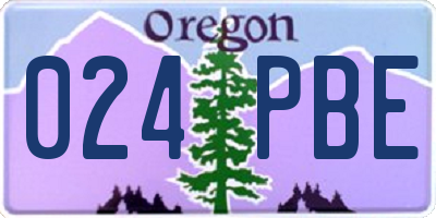 OR license plate 024PBE
