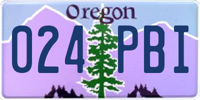 OR license plate 024PBI