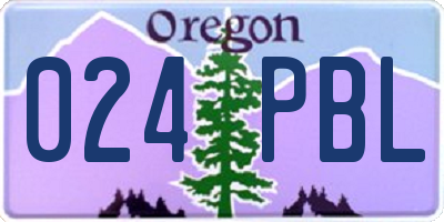 OR license plate 024PBL