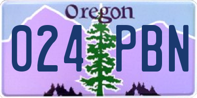 OR license plate 024PBN
