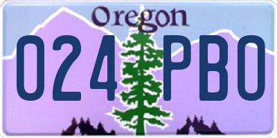 OR license plate 024PBO