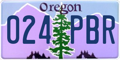 OR license plate 024PBR