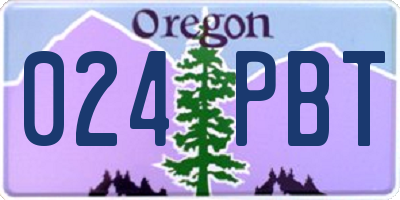 OR license plate 024PBT