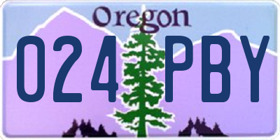 OR license plate 024PBY